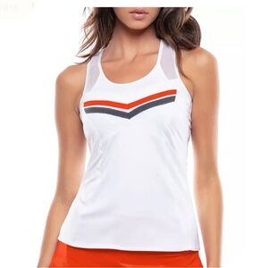 New Lucky in Love women’s tennis top Shadow Play Racerback Tank XL